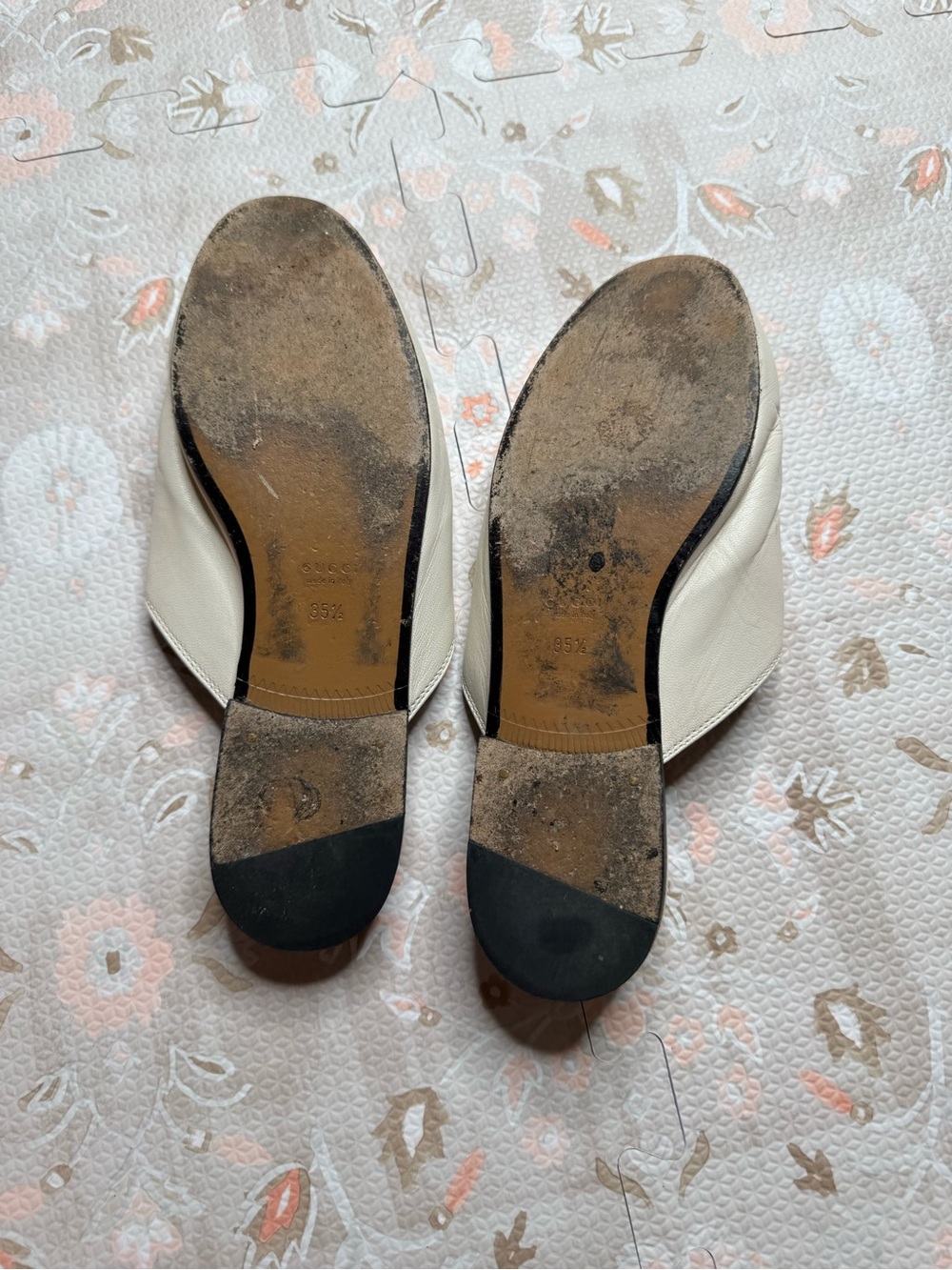 Gucci Off-White Leather Horsebit Backless Mules - Picture 4 of 4